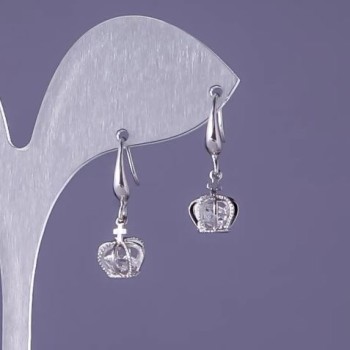 Náušnice Koruna, délka 22 mm