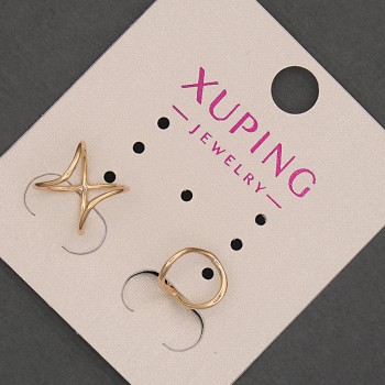 Dvojitý kaf Xuping – pozlacení 18K, 8×7 mm +
