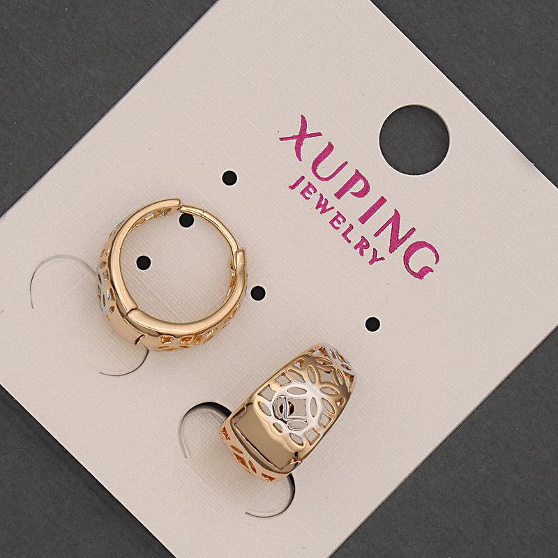 Náušnice Xuping pozlacení 18K a rhodiované 8×14 mm+