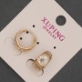 Náušnice Xuping pozlacení 18K a rhodiované 8×14 mm+