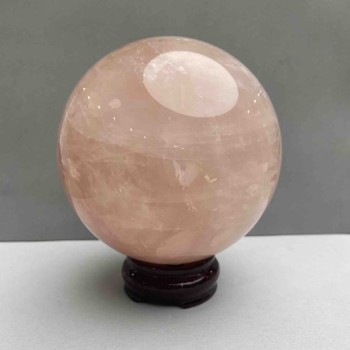 Koule suvenýr z růžového křemene, průměr 10,6 cm, hmotnost cca 1934 g, cena za kus