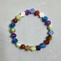 Náramek mix broušených rhombíků 8×8 mm ±, délka 18 cm (elastický)