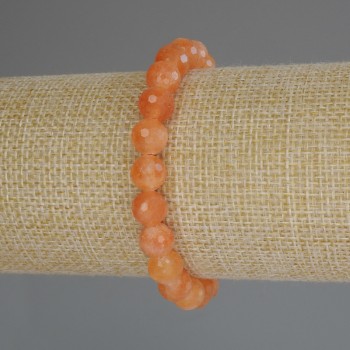 Náramek z nefritu Mashan, brusované kuličky 8 mm, délka 18 cm (elastický)