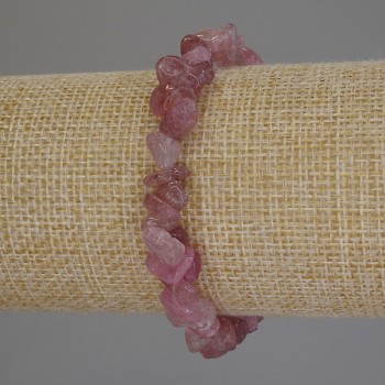 Náramek z jahodového křemene – drobné částečky, průměr 8×3–5 mm, délka 18 cm, strečový