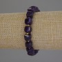 Náramek ze sugilitu, brusované kubické korálky 8×8 mm, +/- rokajl 3 mm, +/- délka 18 cm, elastický