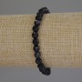 Náramek z achátu – facettované kuličky, průměr 6 mm, délka 18 cm, na gumičce