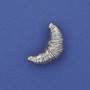 Brož Croissant stříbrný kov 24×13 mm+