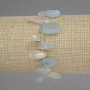 Náramek z morganitu – facettované korálky, matelík 11–15×6–8 mm, délka 18 cm, elastický