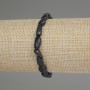 Náramek ze šungitu – broušené korálky, průměr 8–12×7 mm, délka 18 cm, elastický