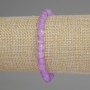 Náramek z levandulového ametystu, broušené korálky, průměr 6 mm, délka 18 cm, elastický