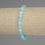 Náramek z akvamarínu s broušenými mincemi o průměru 6 mm, délka 18 cm ± elastický