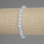 Náramek z akvamarínu – fazetované mince, průměr 6 mm, délka 18 cm, na pružné bázi