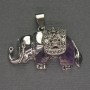 Přívěšek se Slonem z ametystu 39×34 mm ± stříbrný kov