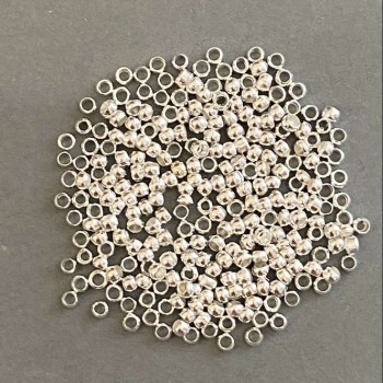 Fixátory krimpů «zahipy», průměr 2,5 mm, barva kovu «stříbro», balení 200 g