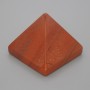 Pyramida suvenýr z přírodního kamene červený jaspis, délka 38×38 mm +-, šířka 33 mm+