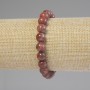 Náramek z červeného jaspisu – hladké kuličky o průměru 8 mm, délka 18 cm, elastická šňůrka