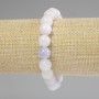 Náramek z akvamarínu – hladké kuličky, průměr 10 mm ±, délka 18 cm ±, elastické provedení