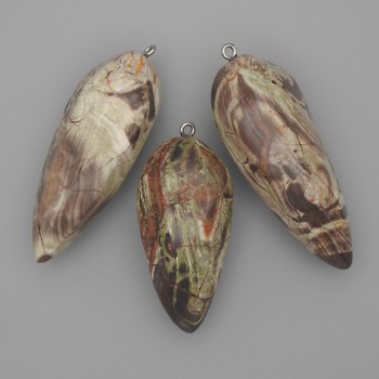 Přívěšek z přírodního kamene Jaspis Picasso 56×22 mm (+-)