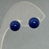 Náušnice pecky z lazuritu (lisované), kov pod stříbro, 8 mm