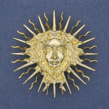 Brož a přívěšek Jarilo ze zlatistého kovu 59 mm+