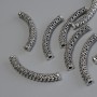 Korálka-vložka barva kovu stříbrná, průměr 36×4,5 mm, otvor 2 mm, balení 20 g (~8 ks)