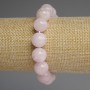 Náramek z madagaskarského růžového křemene, hladké kuličky o průměru cca 12,5 mm, délka 18 cm, elastický