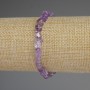 Náramek z ametystu, fasetované korálky, průměr 8×6 mm, délka 18 cm, elastický