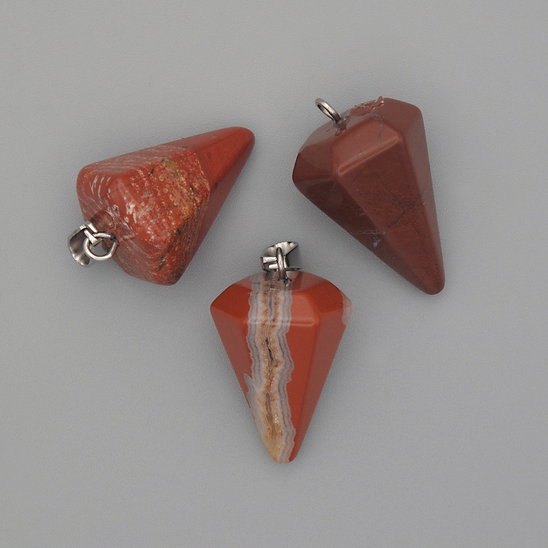 Přívěsek «Kyvadlo» z červeného jaspisu 28×20×14 mm+