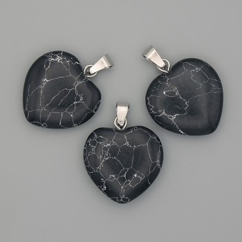 Přívěsek Srdce z achátu 20×20×25 mm+