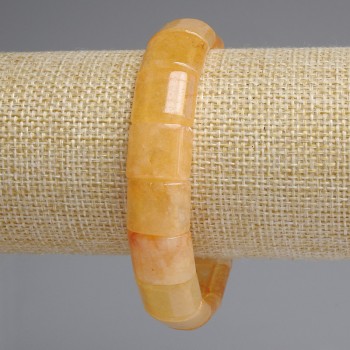 Náramek z citrínu, články, průměr 13×15 mm, délka 18 cm, elastický