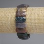 Náramek z facettovaného jaspisu, zaoblené články, průměr 20×10 mm (+/−), délka 18 cm (+/−), elastický