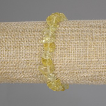 Náramek z citrínových čipů, průměr 8–15×2–6 mm, délka 18 cm, elastické provedení