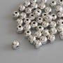 Korálka-vložka barva kovu stříbrná, průměr 5×4,5 mm, otvor 1,5 mm, balení 44 ks