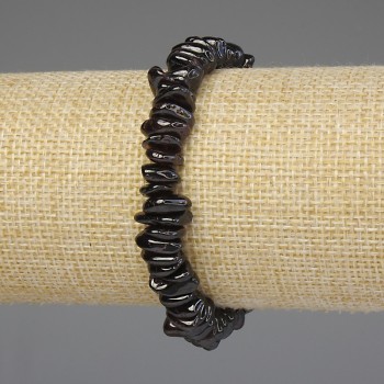 Náramek z granátových zrn 7–9×3–5 mm, délka 18 cm, elastický