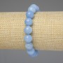 Náramek z akvamarínu, hladké kuličky 10 mm, délka 18 mm, elastický