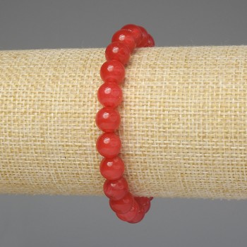 Náramek z turmalínu – hladké kuličky 8 mm, délka 18 cm, elastický