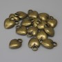 Přívěšek srdce bronzové barvy, průměr 12×9 mm, otvor pro očko 2,4 mm, balení 16 ks