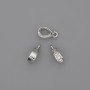Závěs pro přívěsek, stříbrné barvy, průměr 11×3,5 mm, otvor 5×3,5 mm