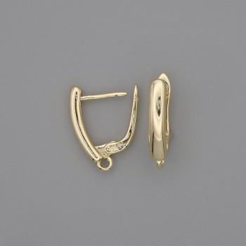 Háčky na náušnice zlatistého kovu 18×3 mm – pár