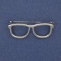 Brož ve tvaru brýlí ze stříbrného kovu 40×16 mm+