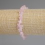 Náramek z růžového křemene – drobná zrníčka 5–12×2–5 mm, délka 18 cm, elastický