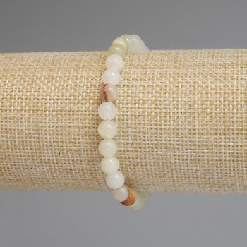 Náramek z onyxu – hladké korálky 6 mm, délka 18 cm ±, elastický