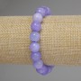 Náramek z akvamarínu – hladké korálky, průměr 10 mm, délka 18 cm, elastický