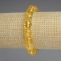 Náramek z citrínu, hladké kuličky, průměr 10 mm, délka 18 cm, elastický