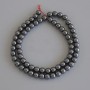 Korálky hematitu – kuličky 6 mm ± na šňůrce, délka 40 cm ±