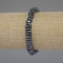 Náramek z hematitu – galetové korálky, průměr 8–9×3 mm ±, délka 18 cm, elastický