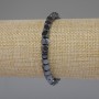 Náramek z broušeného hematitu ve tvaru kostek, 5×5 mm, délka 18 cm, strečový