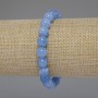 Náramek z akvamarínu, hladké kuličky, průměr 8,5 mm, délka 18 cm, strečový