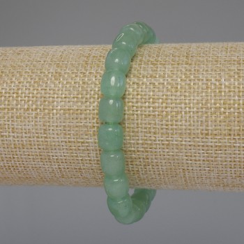 Náramek z nefritu cilindrického tvaru, průměr 8×8 mm, délka 18 cm, elastický