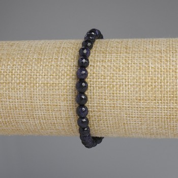 Náramek z aventurínu Noc Kaira – broušené kuličky, průměr 6 mm, délka cca 18 cm